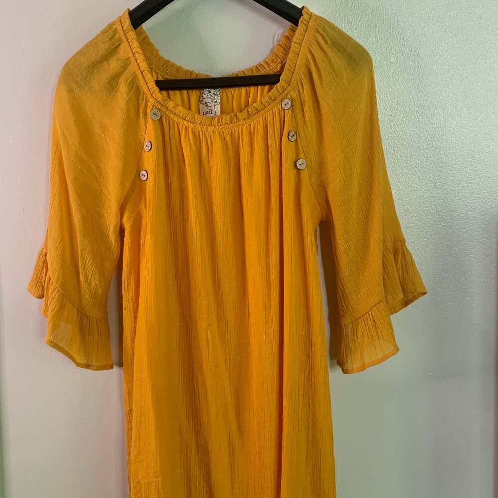 Naif Marigold Yellow Boho Dress Size XL